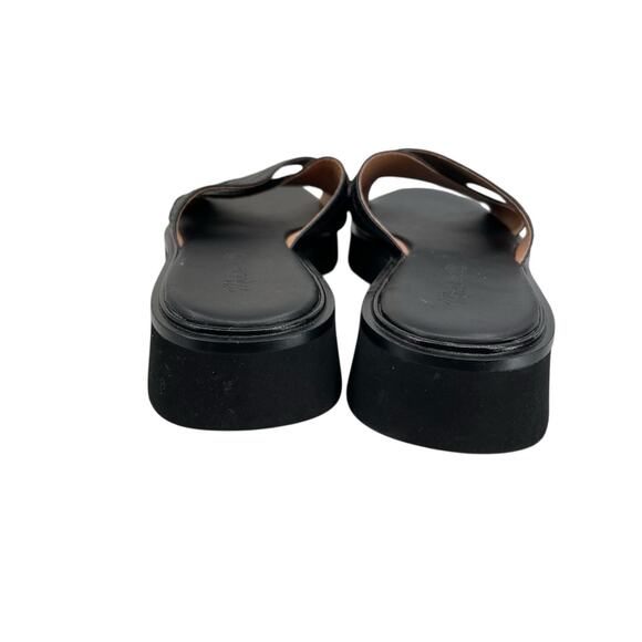 New Madewell The Alina Platform Sandal Black Leather Criss Cross Straps Size 8 - Picture 6 of 14